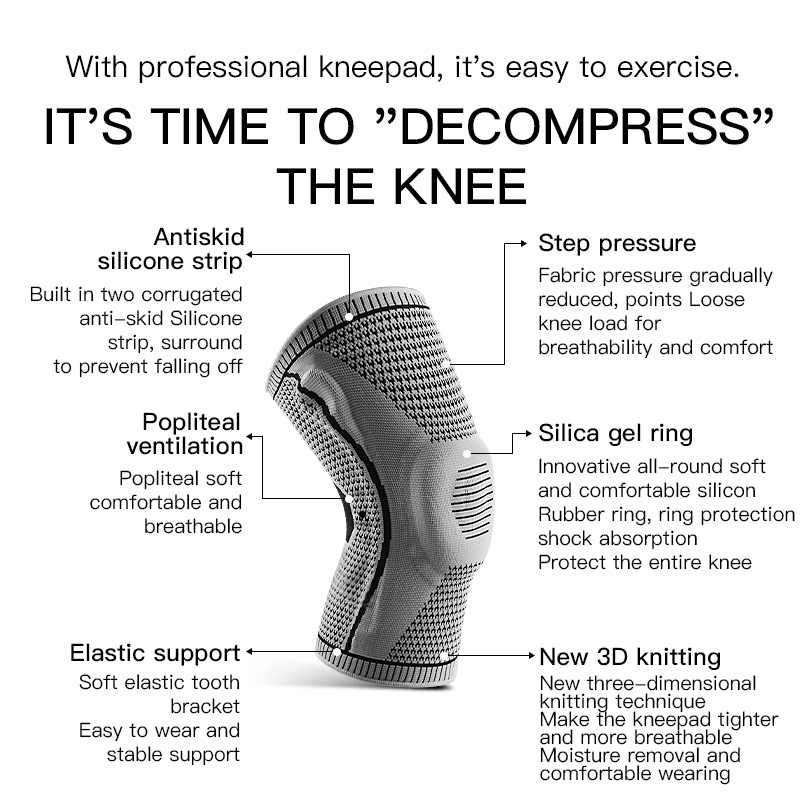   Rodillera elástica de silico - Volleyball Knee Pad reseña y precio