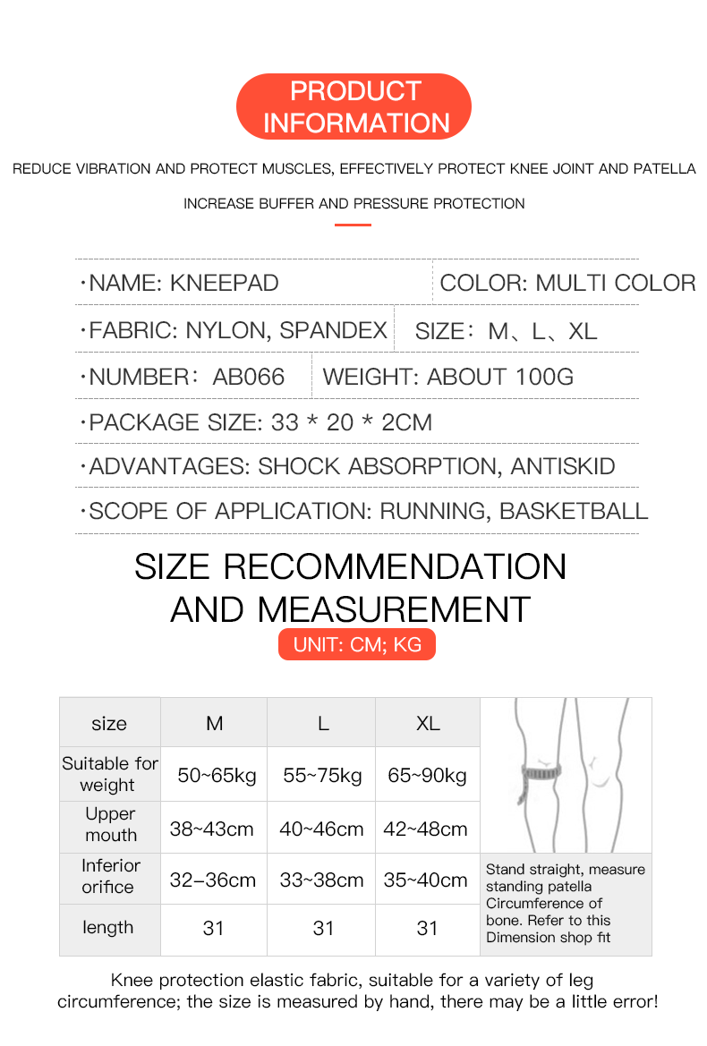   Rodillera elástica de silico - Volleyball Knee Pad reseña y precio