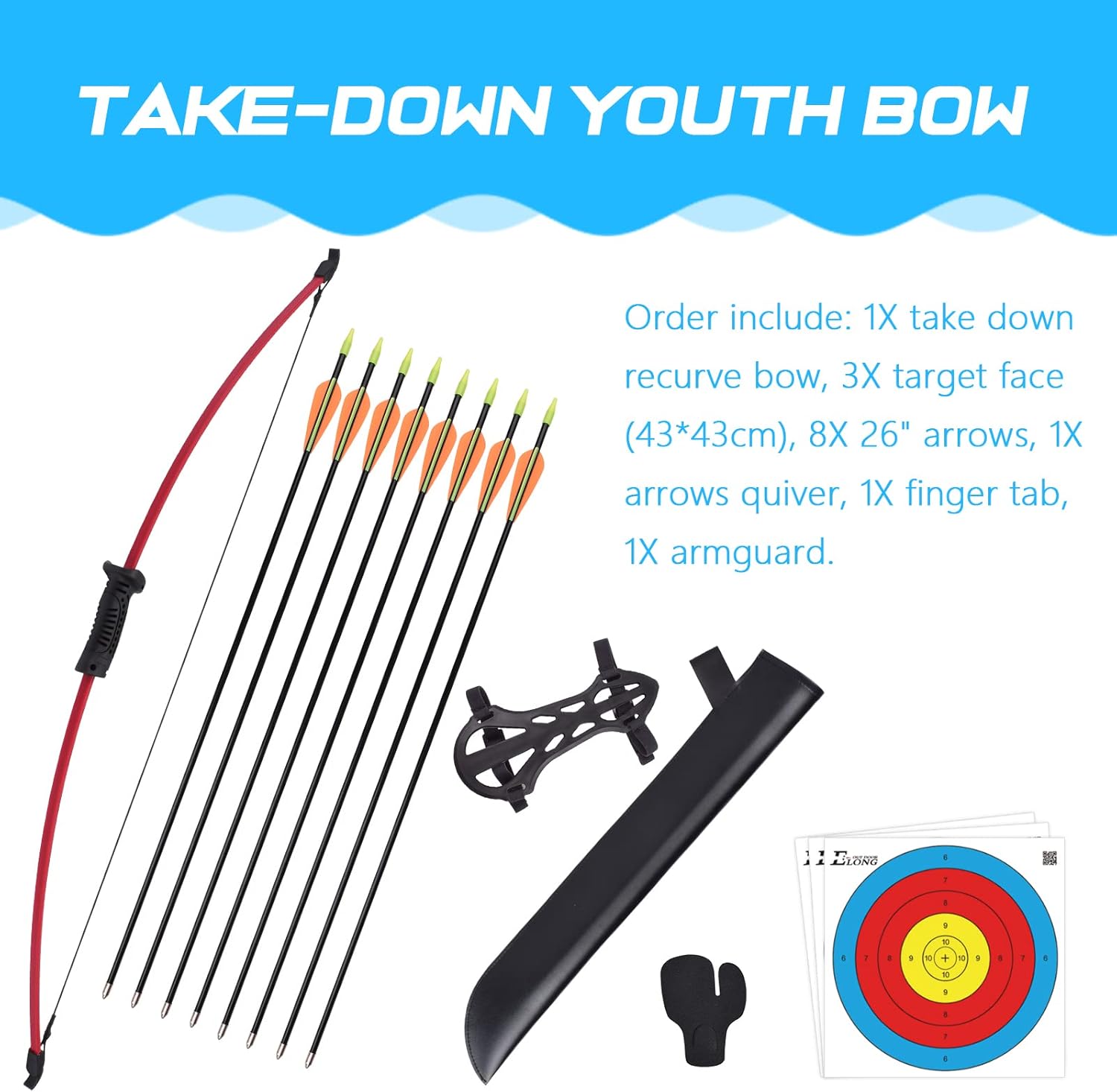 Set de Arco Recurvo y Flechas  - Archery Target Face reseña y precio