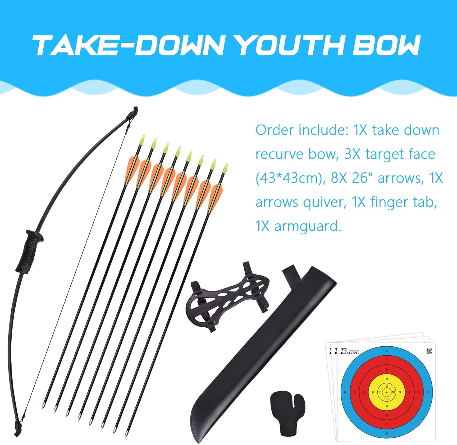 Set de Arco Recurvo y Flechas  - Archery Target Face reseña y precio